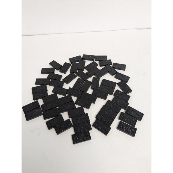 Vintage 55 Pieces Double Nine Wooden Dominos replacements - Picture 4 of 4